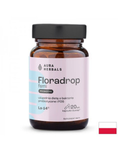 Пробиотик за жени Floradrop Интимен баланс и чревно здраве 15 млрд. CFU, 20 капсули