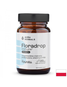 Пробиотик + Витамин D3 Floradrop Имунитет и здраве на червата 10 млрд. CFU, 20 капсули