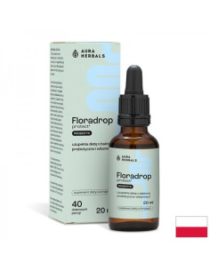 Пробиотик 1.33 млрд. CFU + Витамин D3 33.3 µg Floradrop Имунна защита и чревен комфорт капки, 20 ml