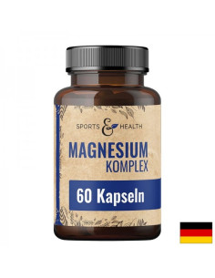 Магнезий 126 mg (8 форми) + Витамин B6 2.1 mg За мускули, сърце и нервна система 60 капсули