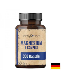 Магнезий 200 mg (комплекс от 9 форми) + B6 и Пантотенова киселина За мускули, енергия и нервна система 300 капсули