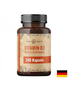 Витамин B3 Енергия, метаболизъм и здрава кожа 500 mg, 240 капсули