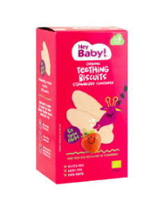 Бисквити за бебета Ягода - био, Hey Baby!, 21 г