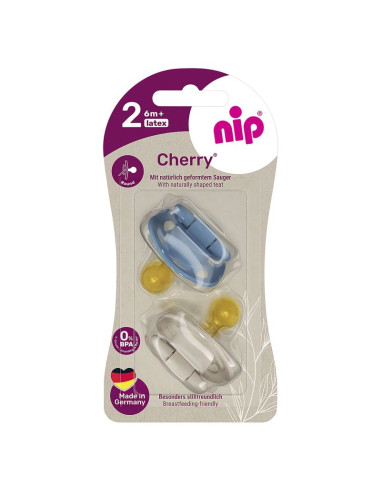 Залъгалки NIP Cherry, 6-12 м., каучук