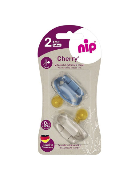 Залъгалки NIP Cherry, 6-12 м., каучук