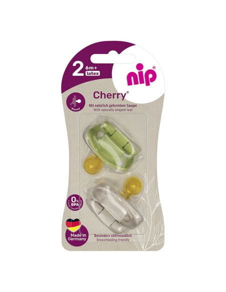 Залъгалки NIP Cherry, 6-12 м., каучук