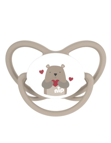 Залъгалки NIP Butterfly, 0-32 месеца, 2 бр., с плосък вал, каучук