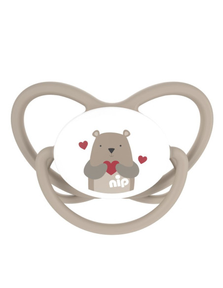 Залъгалки NIP Butterfly, 0-32 месеца, 2 бр., с плосък вал, каучук