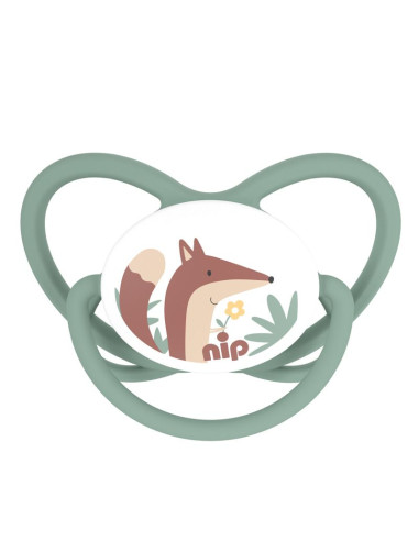 Залъгалки NIP Butterfly, 0-32 месеца, 2 бр., с плосък вал, каучук