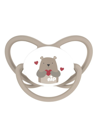 Залъгалки NIP Butterfly, 0-32 месеца, 2 бр., с плосък вал, каучук