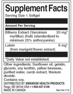 Lutein and Bilberry 26 mg 2