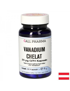 Поддържа нормалния глюкозен метаболизъм Ванадий (хелат) 30 капсули