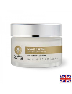 Нощен хидратиращ анти-ейдж крем за лице с мед от манука 50 ml