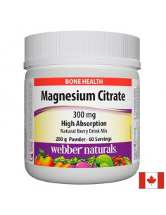 Магнезий цитрат с висока абсорбция Сърдечна и мускулна функция, нервна система 200 g прах с вкус на горски плодове