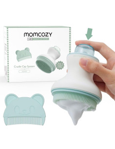 Комплект четка за баня с помпа и гребен за бебе Momcozy
