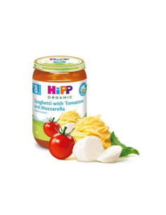 БИО ПЮРЕ СЪС СПАГЕТИ,ДОМАТИ, МОЦАРЕЛА HIPP 220g 6400