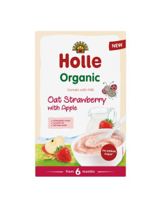 Био млечна каша Holle с ягода и ябълка 250г