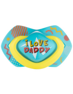 Комплект от симетрични силиконови залъгалки Canpol Neon Love, 2 броя, 6-18 м, сини