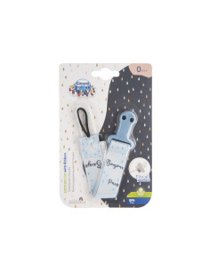 Клипс за залъгалка с лента Canpol Bounjour Paris, син