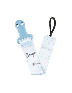 Клипс за залъгалка с лента Canpol Bounjour Paris, син 2