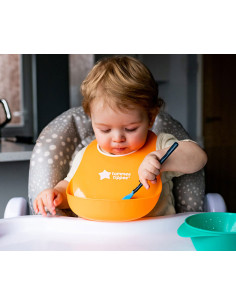 Мек лигавник Tommee Tippee Comfi Bib, оранжев, 6м+