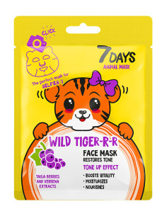 7 DAYS ANIMAL MASK МАСКА ЗА ЛИЦЕ WILD TIGER ТОНИЗИРАЩ ЕФЕКТ