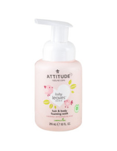 Бебешка измиваща пяна за коса и тяло - без аромат, Attitude, 295 мл