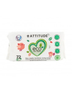 Биоразградими бебешки кърпички - без аромат - 72 бр