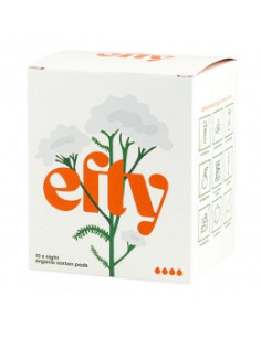 Дамски превръзки от био памук - нощни, Efty, 10 бр