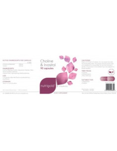 Холин и инозитол капсули, NutriGold, 90 бр 2