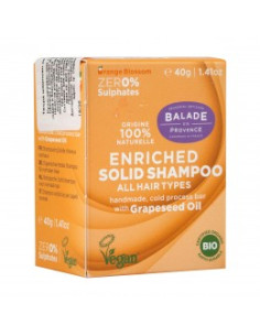 Твърд шампоан за нормална коса "Портокалов цвят" - био, Balade en Provence, 40 г 2