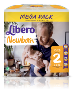 Libero Newborn Mega 2 (3-6kg) 3x108бр