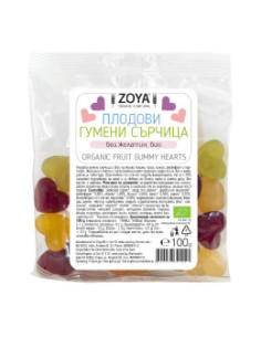 Плодови бонбони без желатин Гумени сърчица - био, ZoyaBG , 100 г