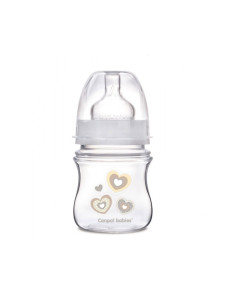 Бебешко шише Canpol Newborn, бежово 120 мл