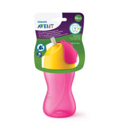 Philips AVENT Чаша със сламка 300 мл, 12м+, РОЗОВА SCF798/02