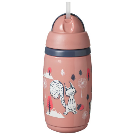 Неразливаща се термочаша със сламка SuperStar Insulated Straw Cup, с антибактериално покритие Bacshield, 266 мл, 12м+, розова