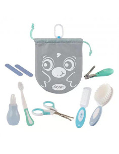 Хигиенен комплект от 7 основни аксесоара за Грижа за бебето Gentle Touch в торбичка за съхранение, 0м+