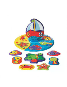 PLAYGRO Пъзел за баня Платноходка, 6м+ 0186379