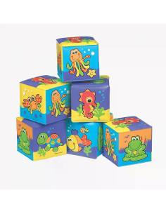 PLAYGRO Меки кубчета за баня, 6м+, 6 бр/оп 0181170