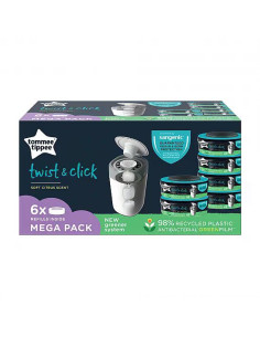 Комплект 6 бр. резервни касети за хигиенен кош Tommee Tippee Twist-Click 2