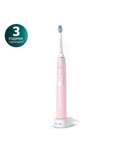 Електрическа звукова четка за зъби Philips Sonicare ProtectiveClean Series 4300 HX6806/04, розова
