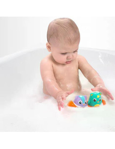 Играчка за баня Кану с две мечета, със светлини и термосензор за температурата на водата, 6м+ 2