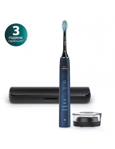 Звукова електрическа четка Philips Sonicare DiamondClean 9000 HX9911/88, с глава C3 Premium, 4 режима, 3 интензитета, калъф з