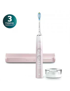 Звукова електрическа четка Philips Sonicare DiamondClean 9000 HX9911/84, с глава C3 Premium, 4 режима, 3 интензитета, калъф з
