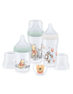Комплект пластмасови шишета и залъгалка Nuk Perfect Match Temperature Control, Disney Мечо Пух 2
