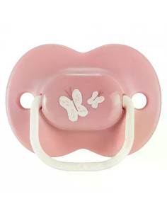 Комплект от 2 бр. ортодонтични залъгалки Tommee Tippee ANY TIME със симетричен силиконов биберон, 18-36м, пастелно и розово с 2