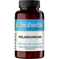 Bioherba Pelargnium 200 mg | African Geranium (Pelargonium Sidoides) [60 , 60 Дози]