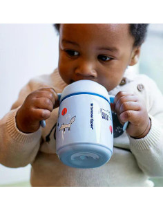 Тренировъчна неразливаща се чаша с мек накрайник и с дръжки SuperStar Trainer Sippee Cup, с антибактериално покритие Bacshiel 2