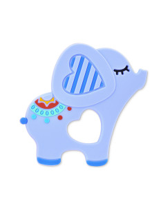 Силиконова гризалка Lorelli Слонче Lucky, синя 2