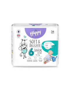 Bella Happy Junior Extra пелени, 15+кг, 34бр.